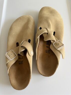 Birkenstock Boston Soft Footbed Suede Sandal Size Women’s 10